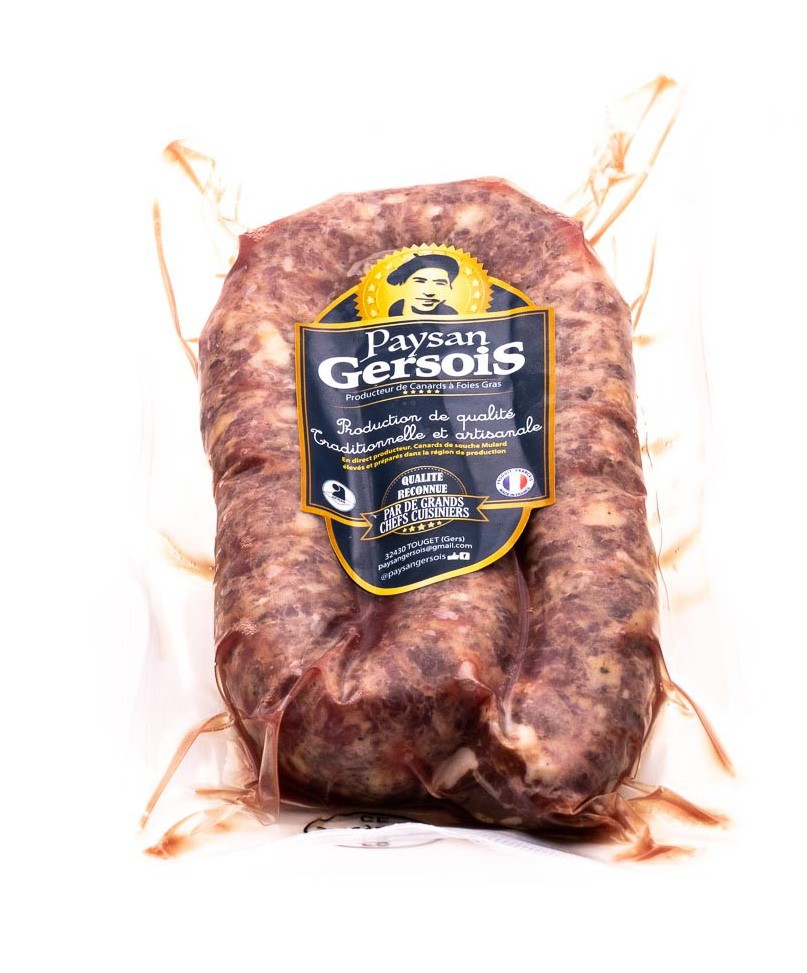 Saucisse de canard crue